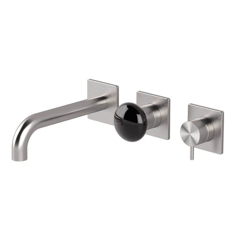 Vòi bồn tắm gắn tường dài 190mm 3 lỗ 2 đầu ra bằng stainless steel Mirò - MIR82