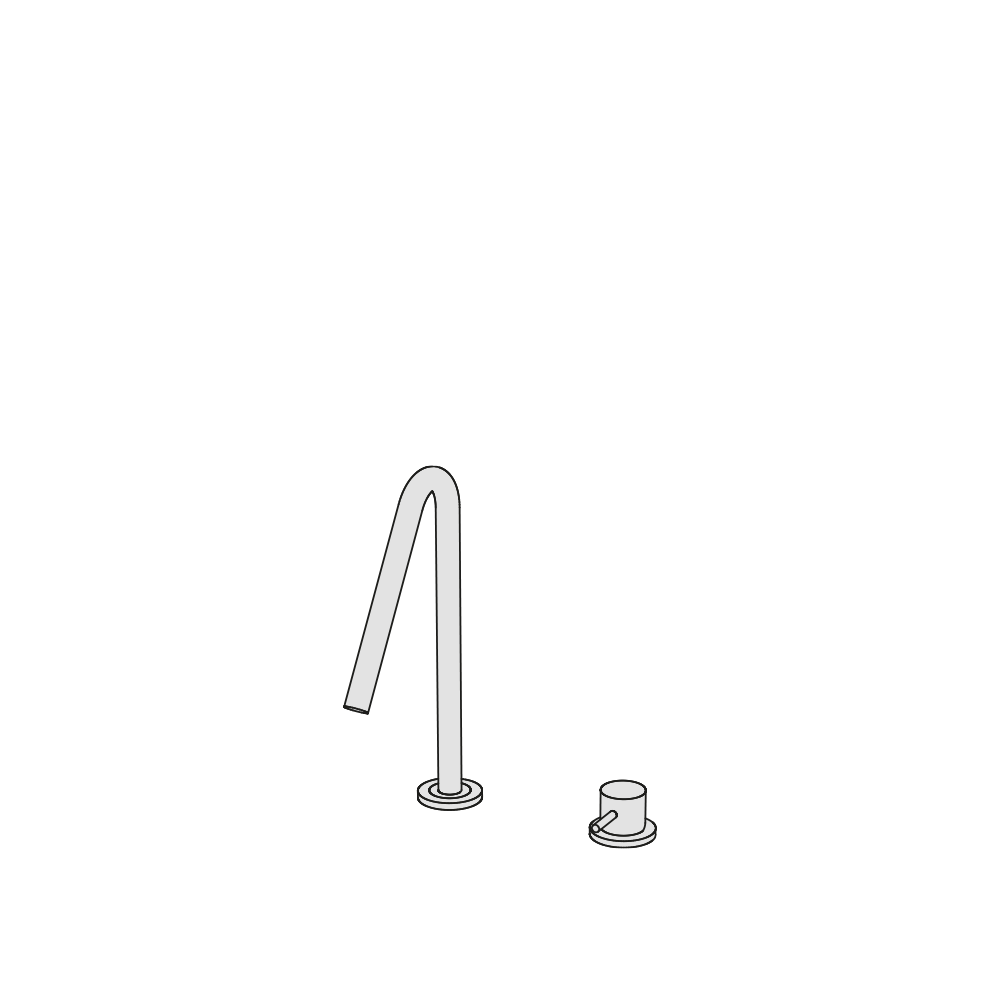 Vòi chậu lavabo 2 lỗ cao 275mm bằng đồng Minimè - MME8