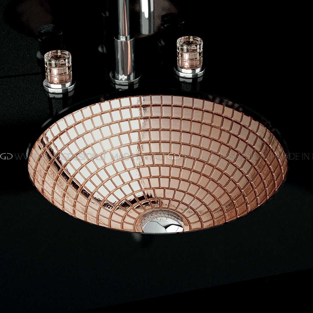  Chậu Lavabo Âm Bàn Mosaic Anniversary Sotto Rose Gold 