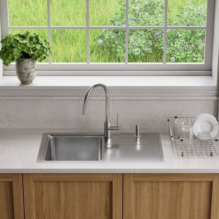 Chậu rửa chén bát stainless steel 1 hố MZU78