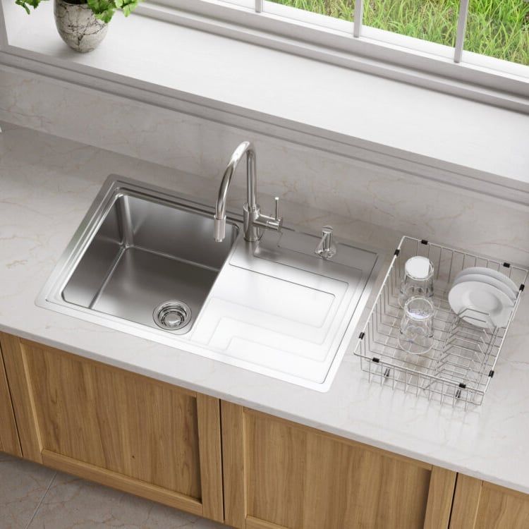 Chậu rửa chén bát stainless steel 1 hố MZU78