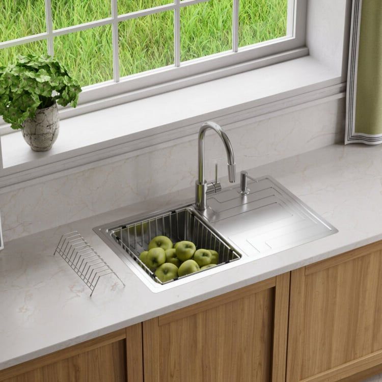Chậu rửa chén bát stainless steel 1 hố MZU78
