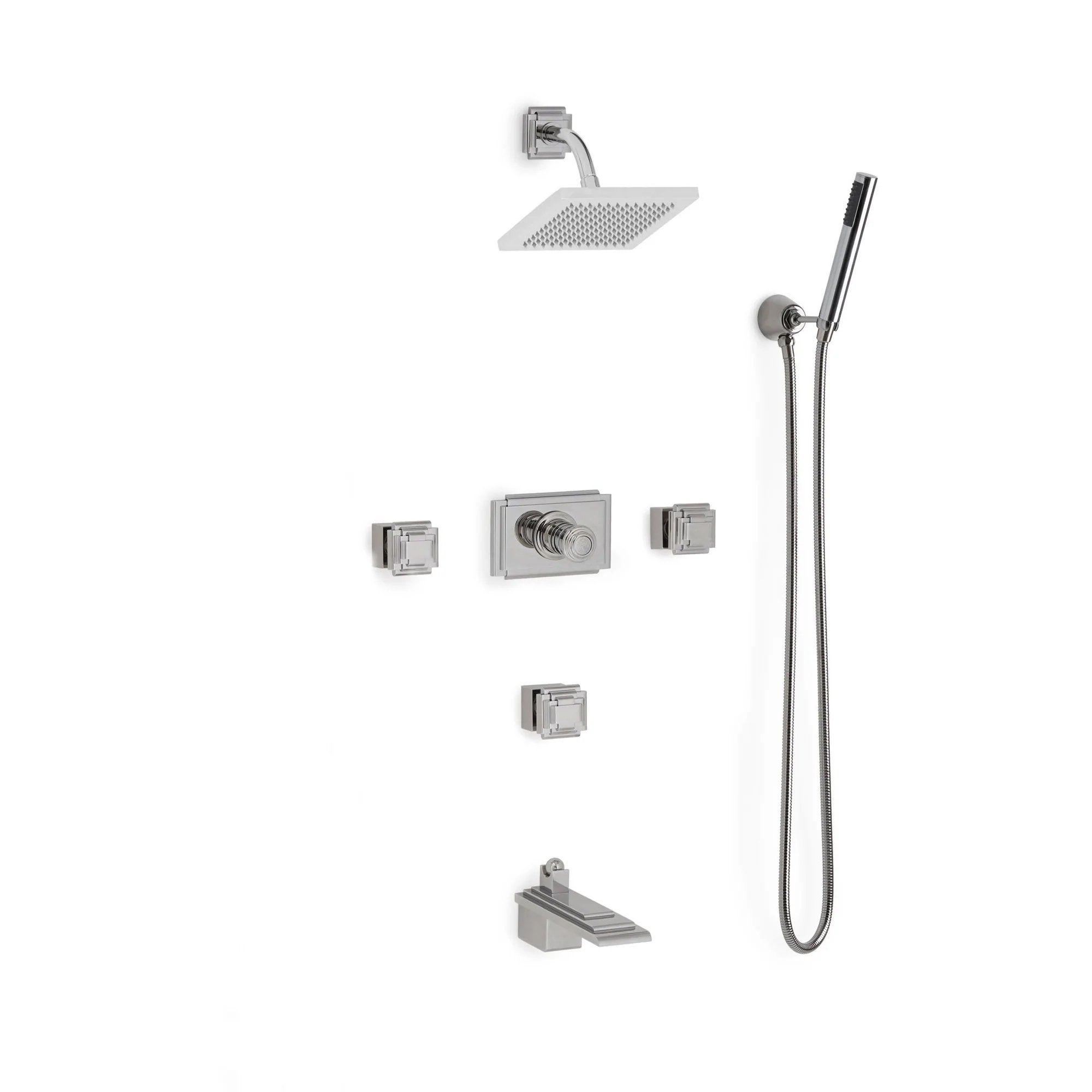  Vòi sen âm tường điều chỉnh nhiệt độ Nouveau bằng đồng - TUB-SHOWER 