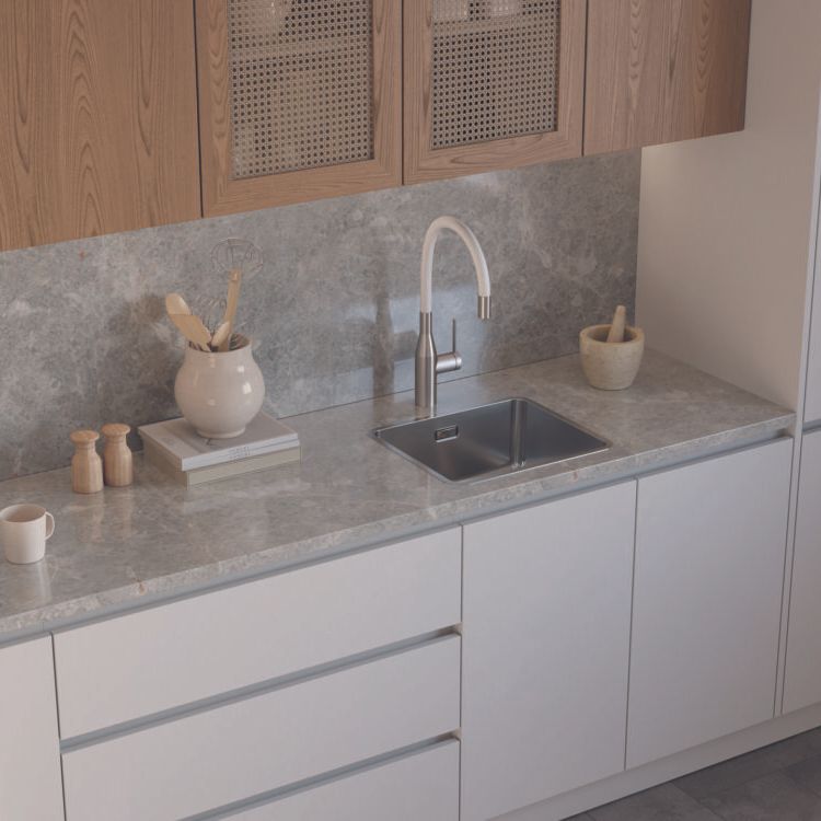 Chậu rửa chén bát stainless steel 1 hố OMI43