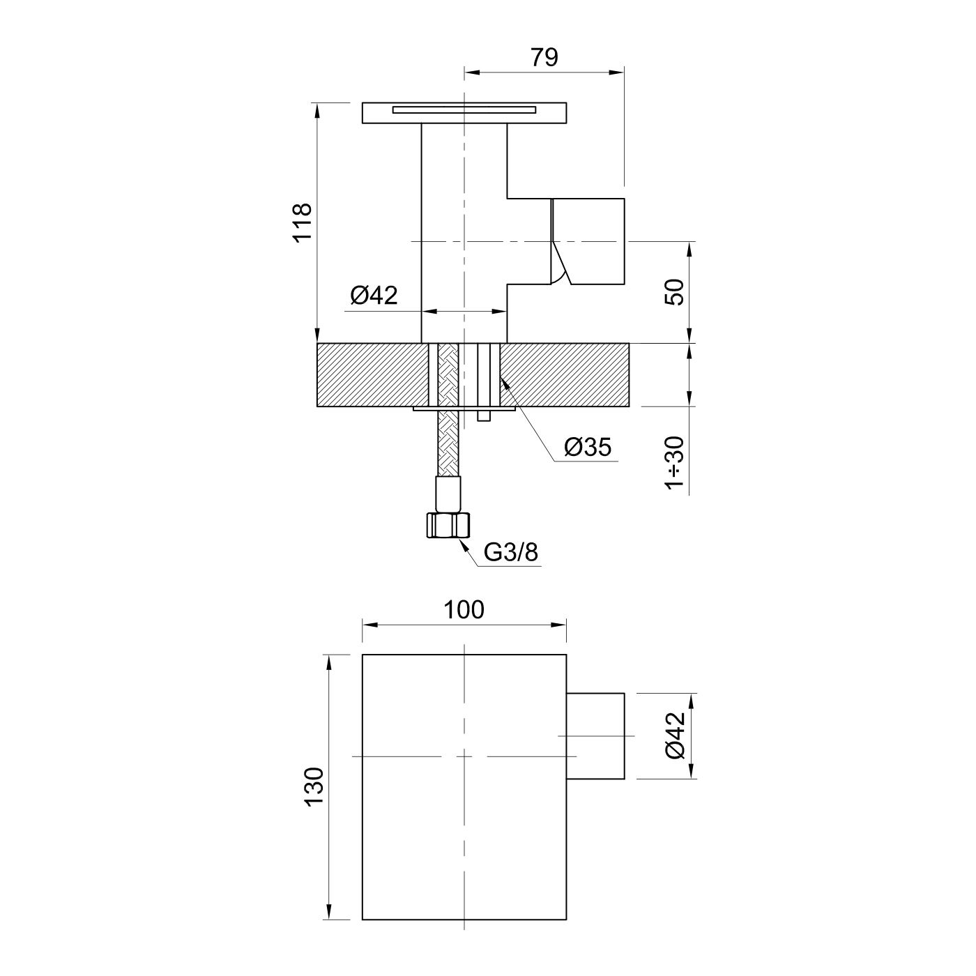  Vòi chậu rửa mặt bằng đồng Orizzonti - OZT438LSS 