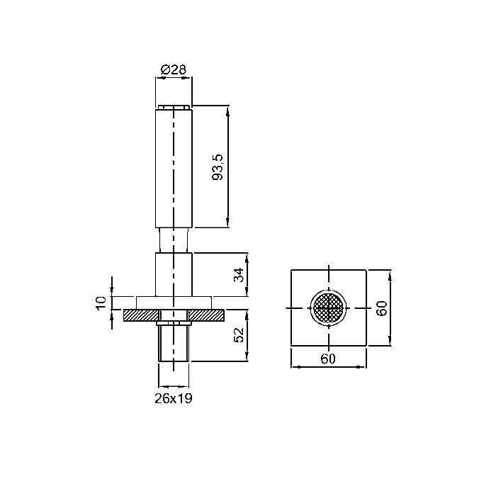  Vòi bồn tắm bốn lỗ bằng đồng Orizzonti - TUB1 