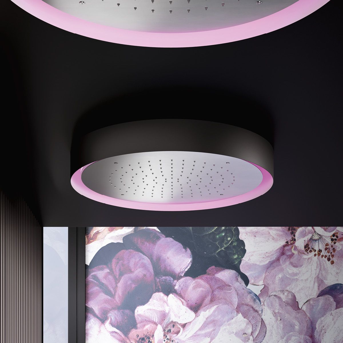 Bát sen sắc ký trị liệu hình tròn âm trần Ø570 mm 02 chức năng phong cách spa Radomonte Wellness stainless steel - PIA30
