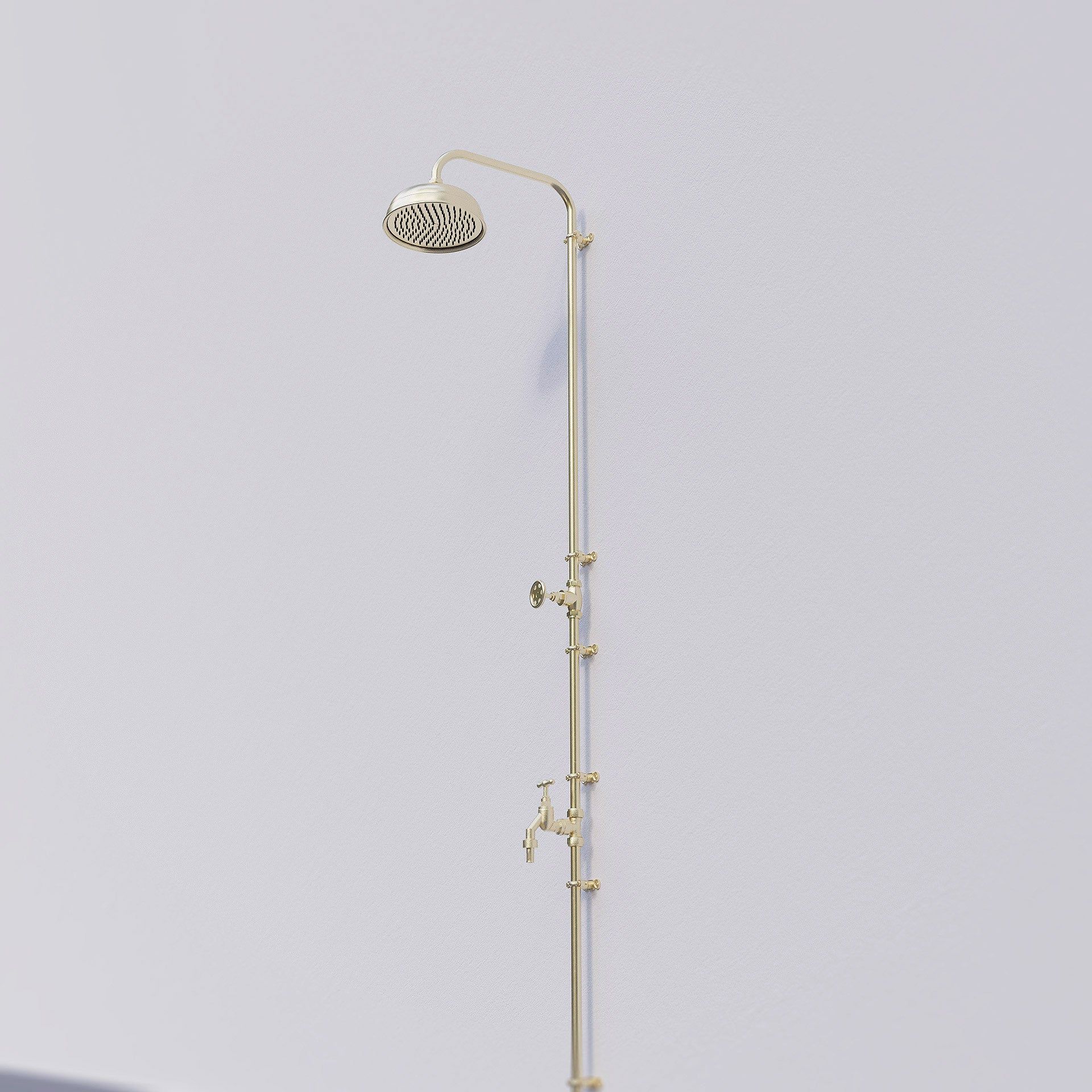 Sen cây gắn tường ngoài trời chỉ có nước lạnh bằng đồng thau (brass) - Proara