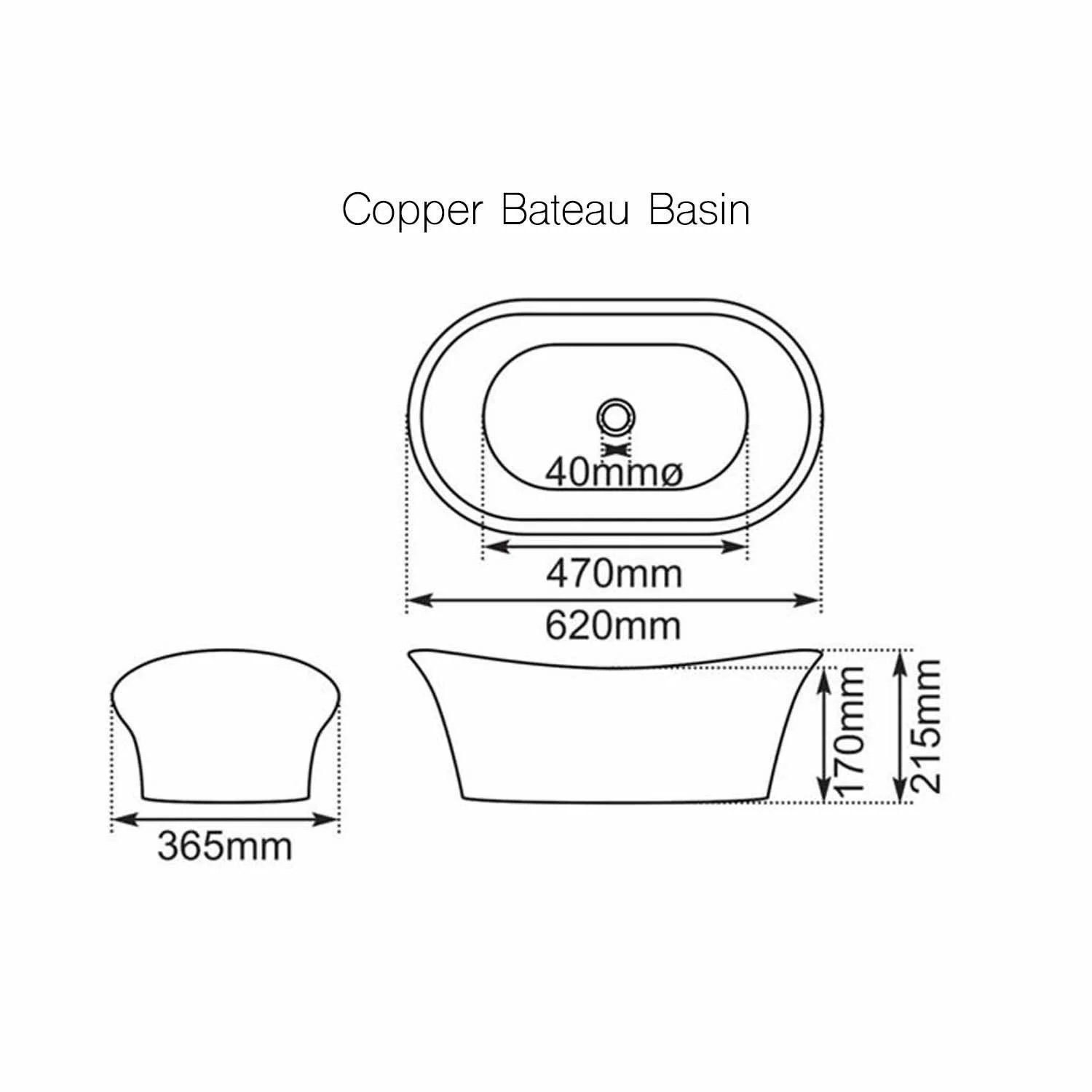 Chậu lavabo đặt trên bàn bằng đồng - Probalow