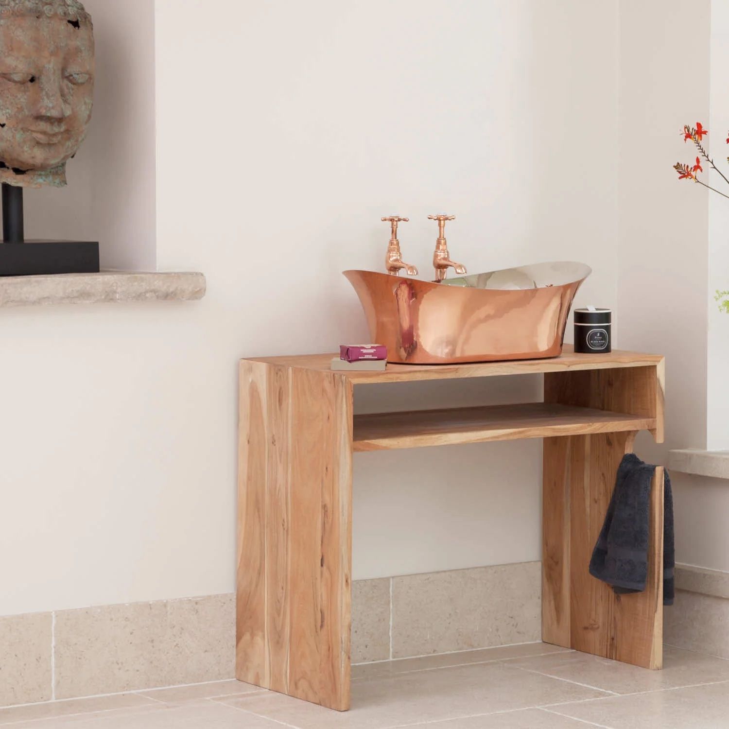 Chậu lavabo đặt trên bàn bằng đồng - Probalow