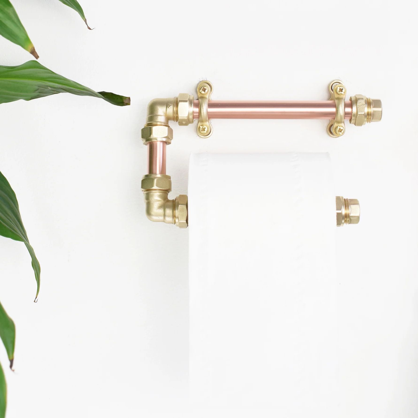 Móc treo giấy vệ sinh không nắp chụp bằng đồng - Proholder Dus