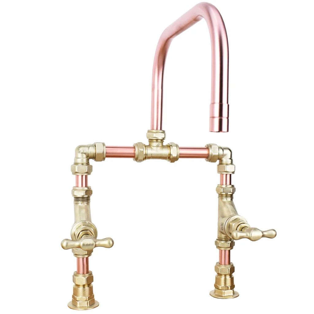 Vòi chậu lavabo 2 lỗ bằng đồng - Protapcon