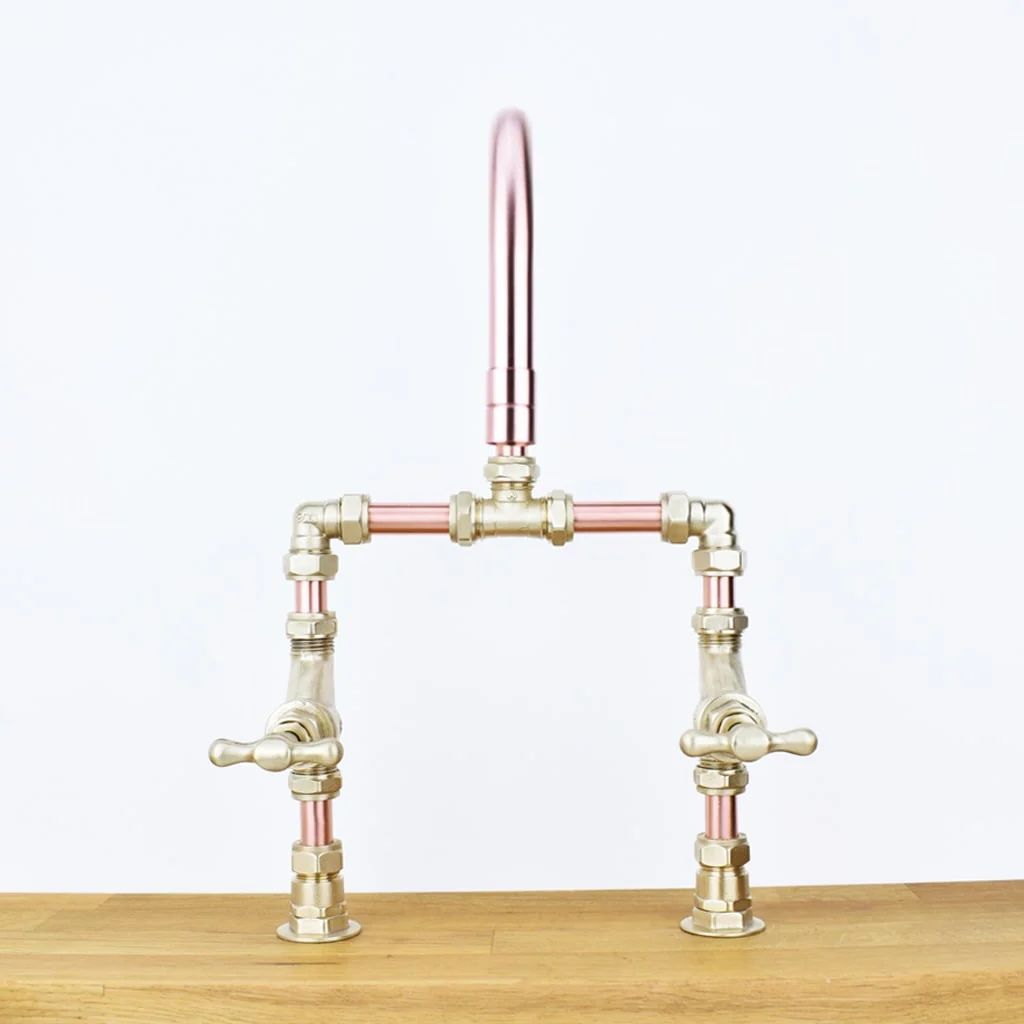 Vòi chậu lavabo 2 lỗ bằng đồng - Protapcon