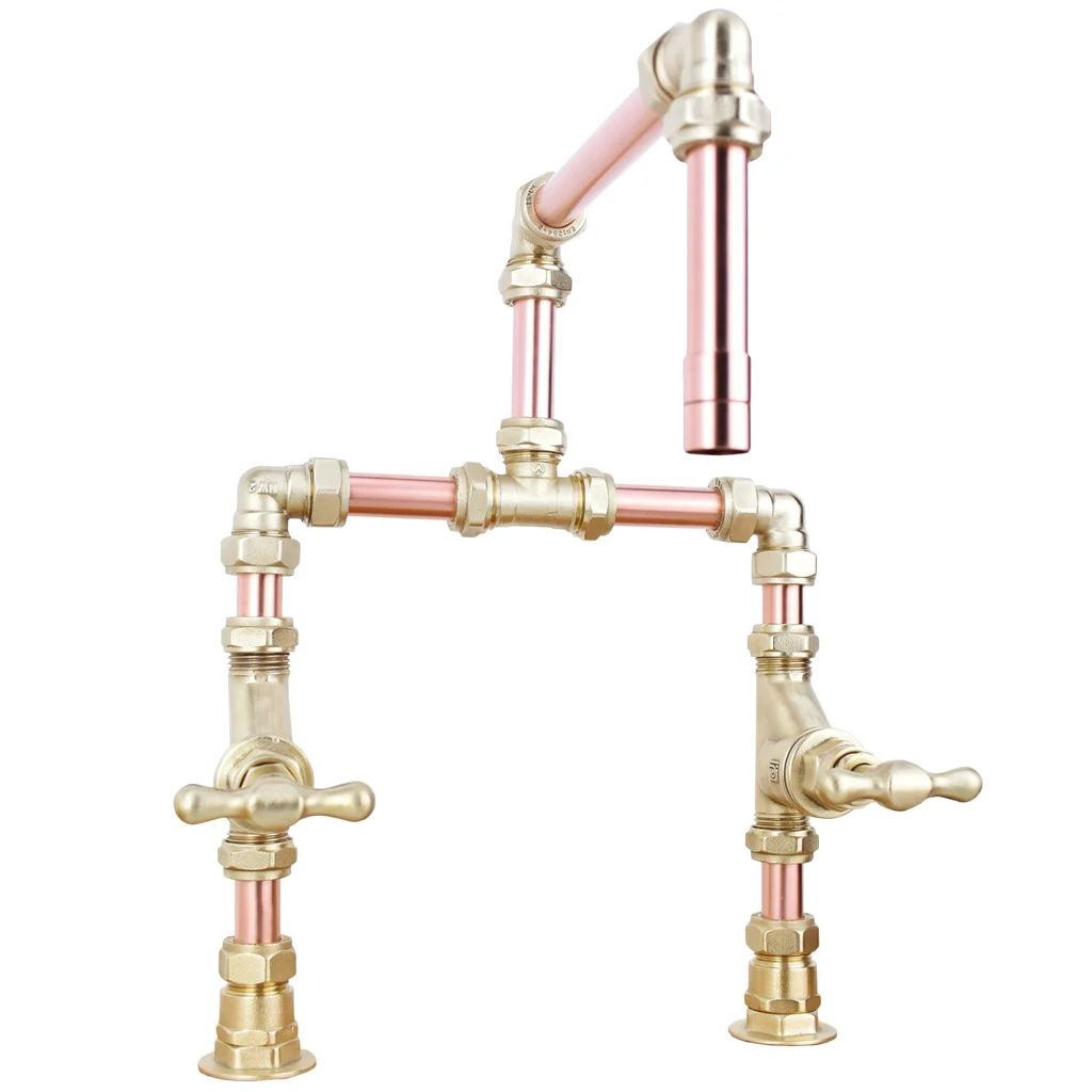 Vòi chậu lavabo 2 lỗ bằng đồng - Protapeko