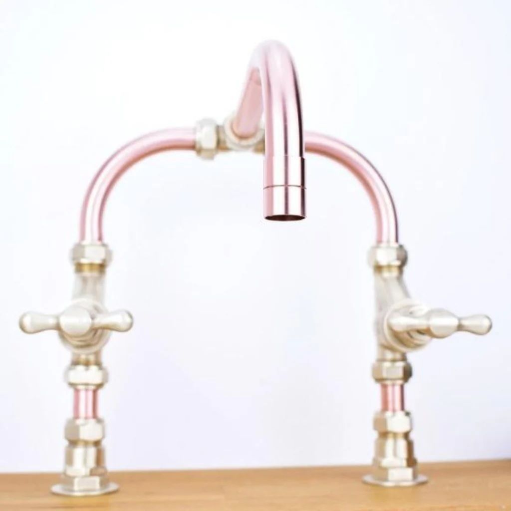 Vòi chậu lavabo 2 lỗ bằng đồng - Protapstu