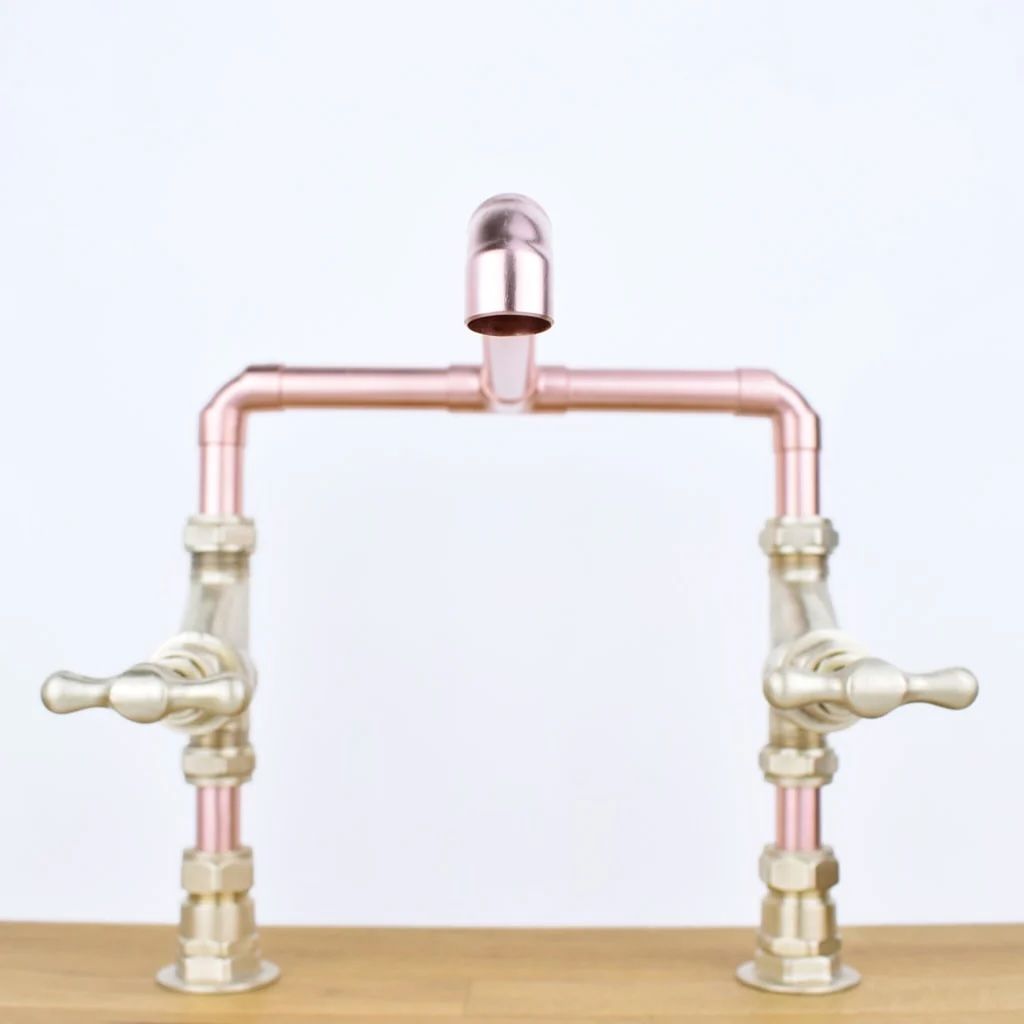 Vòi chậu lavabo 2 lỗ bằng đồng - Protaptag