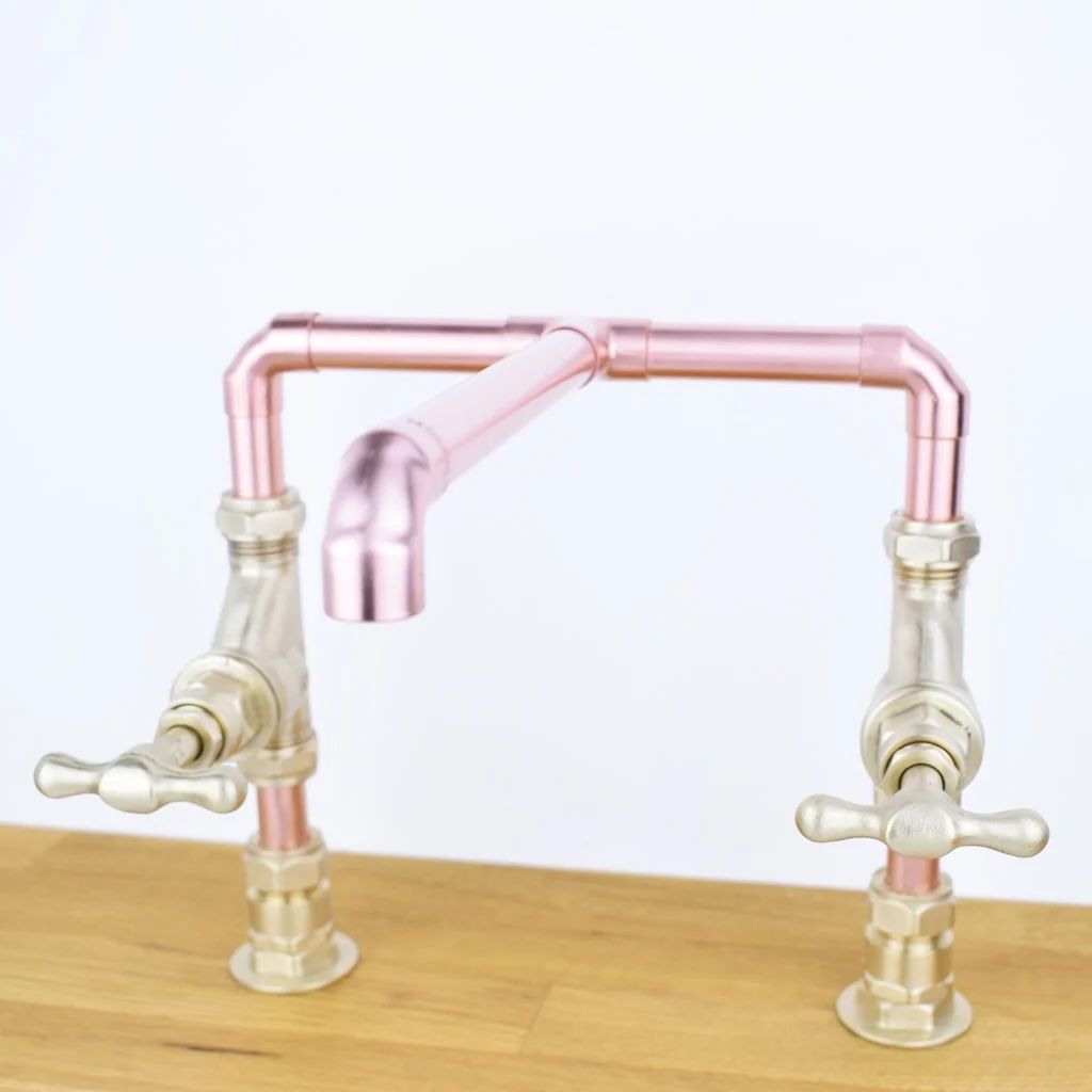 Vòi chậu lavabo 2 lỗ bằng đồng - Protaptag