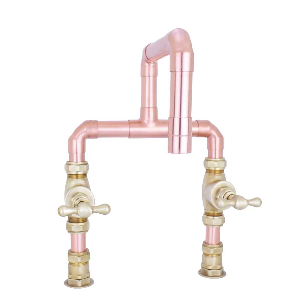 Vòi chậu lavabo 2 lỗ bằng đồng - Protapvoe
