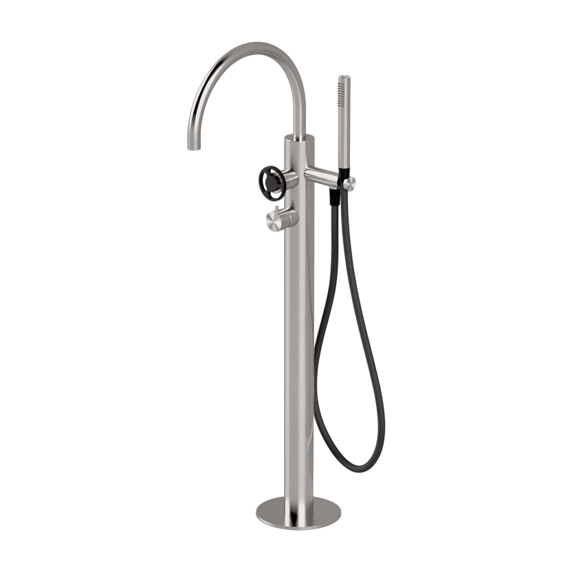 Vòi bồn tắm gắn sàn có vòi sen cầm tay bằng stainless steel Kàto - PVK99