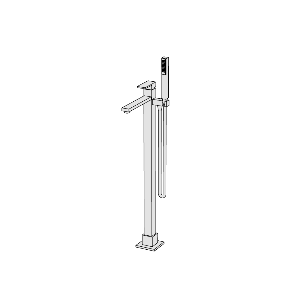  Vòi bồn tắm gắn sàn có vòi sen cầm tay bằng đồng Hito Cinquantuno - PVQ1 