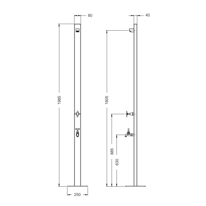 Sen cây ngoài trời chỉ nước lạnh ss316 marine grade stainless steel - Raau Cold Floor