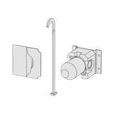  Vòi chậu lavabo chân dài gắn sàn cao 1110mm bằng đồng Rajia - RAJ20 