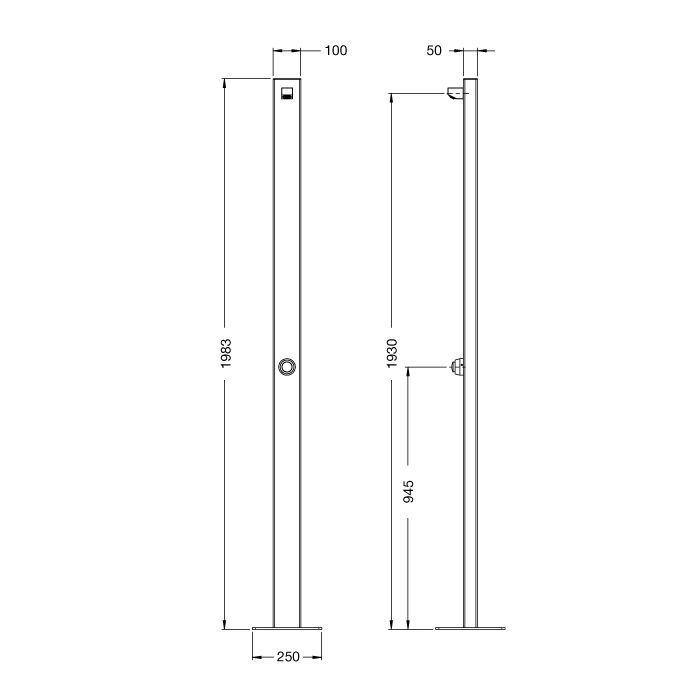 Sen cây ngoài trời tự tắt nước ss316 marine grade stainless steel - Ralim