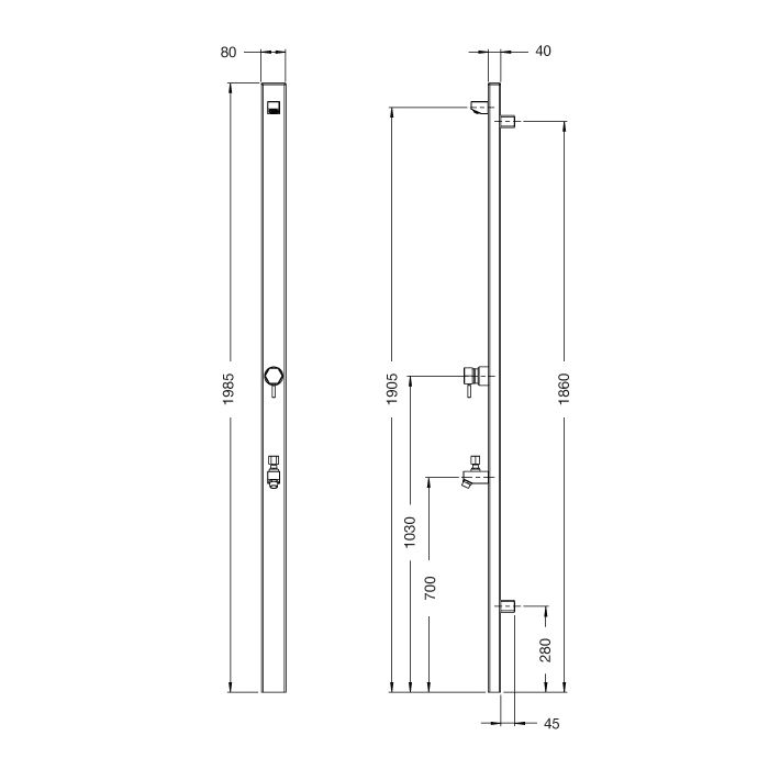 Sen cây ngoài trời gắn tường ss316 marine grade stainless steel - Rasun Wall