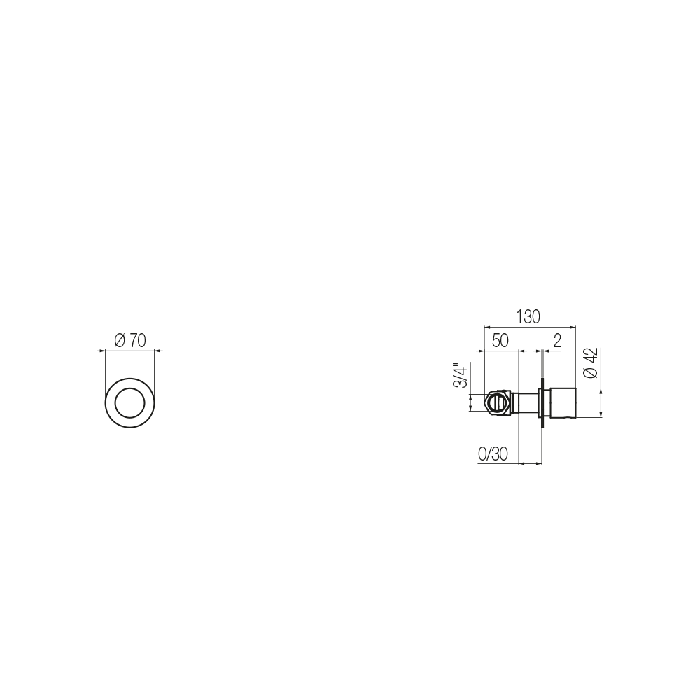 External Part - Van dừng 3/4