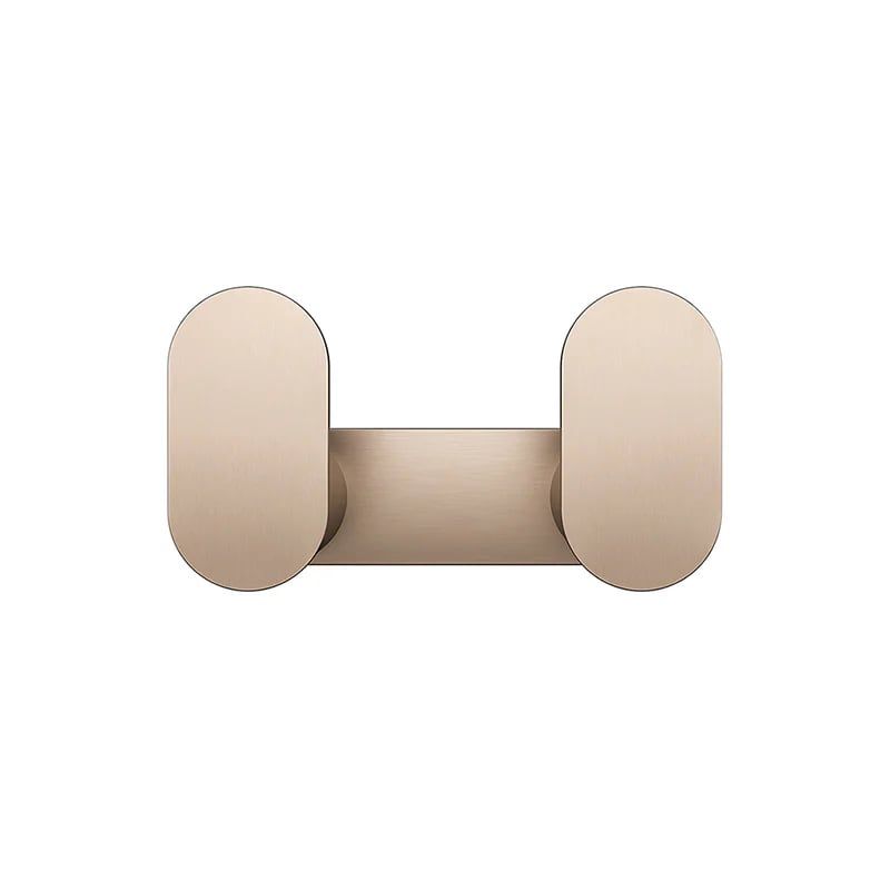 Móc treo quần áo phòng tắm đôi bằng đồng MChampagne - RRH2D00NCH