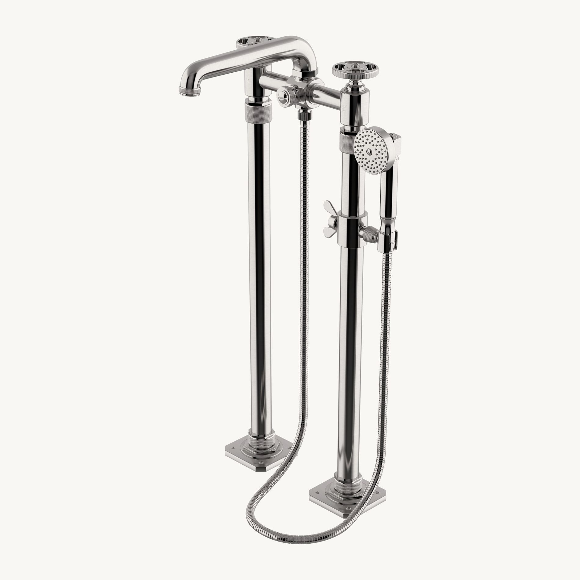 Vòi bồn tắm gắn sàn có sen cầm tay bằng đồng RWXT60