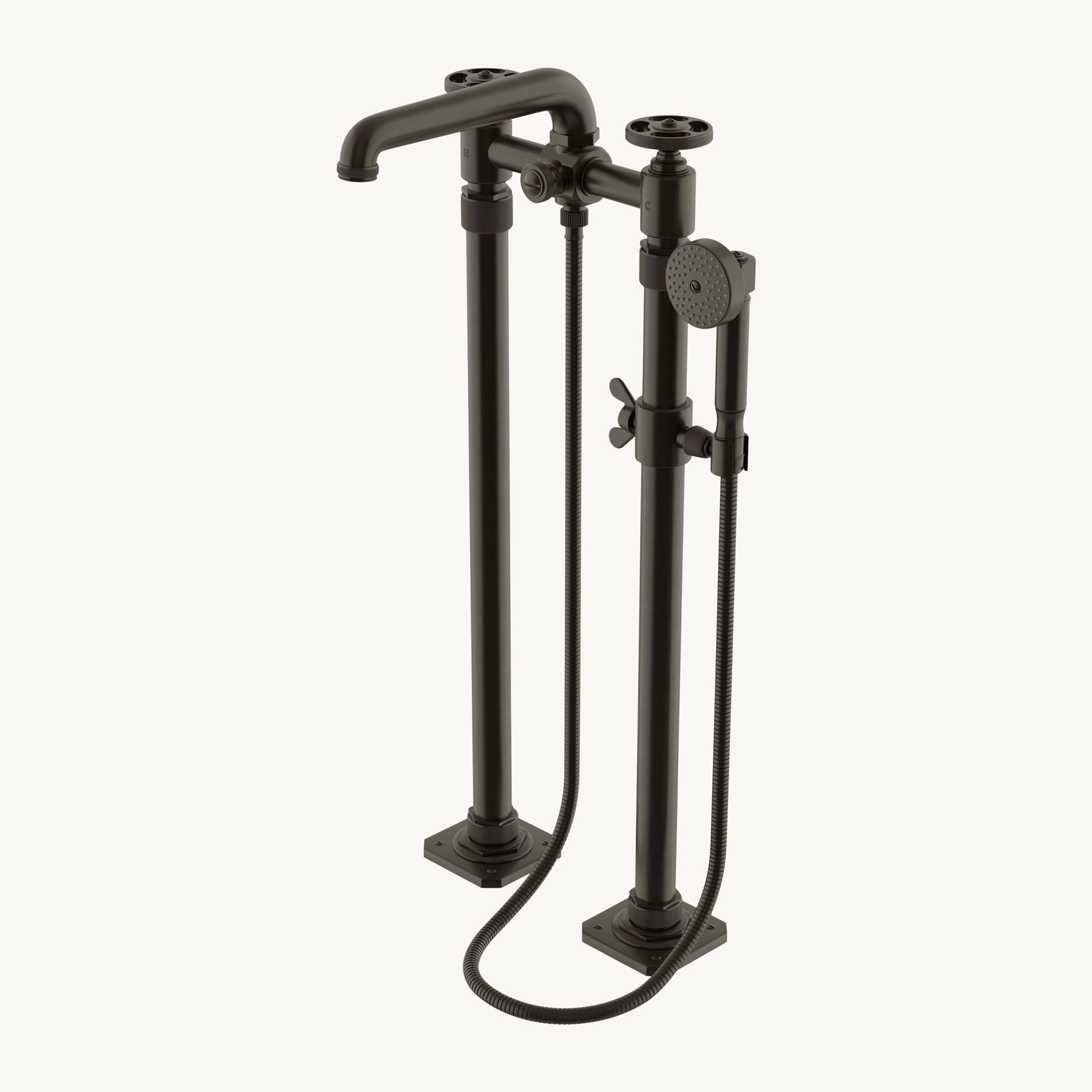Vòi bồn tắm gắn sàn có sen cầm tay bằng đồng RWXT60