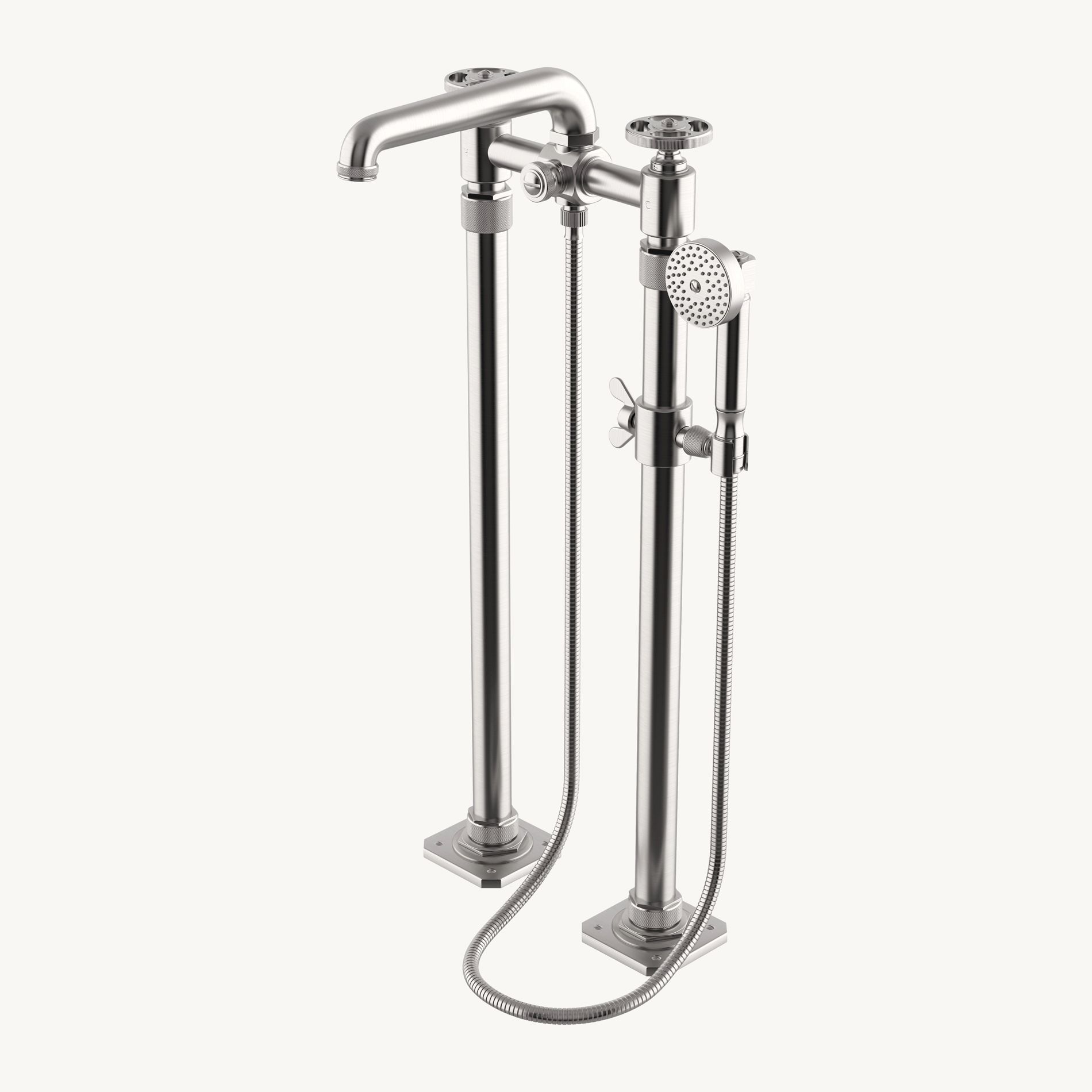 Vòi bồn tắm gắn sàn có sen cầm tay bằng đồng RWXT60
