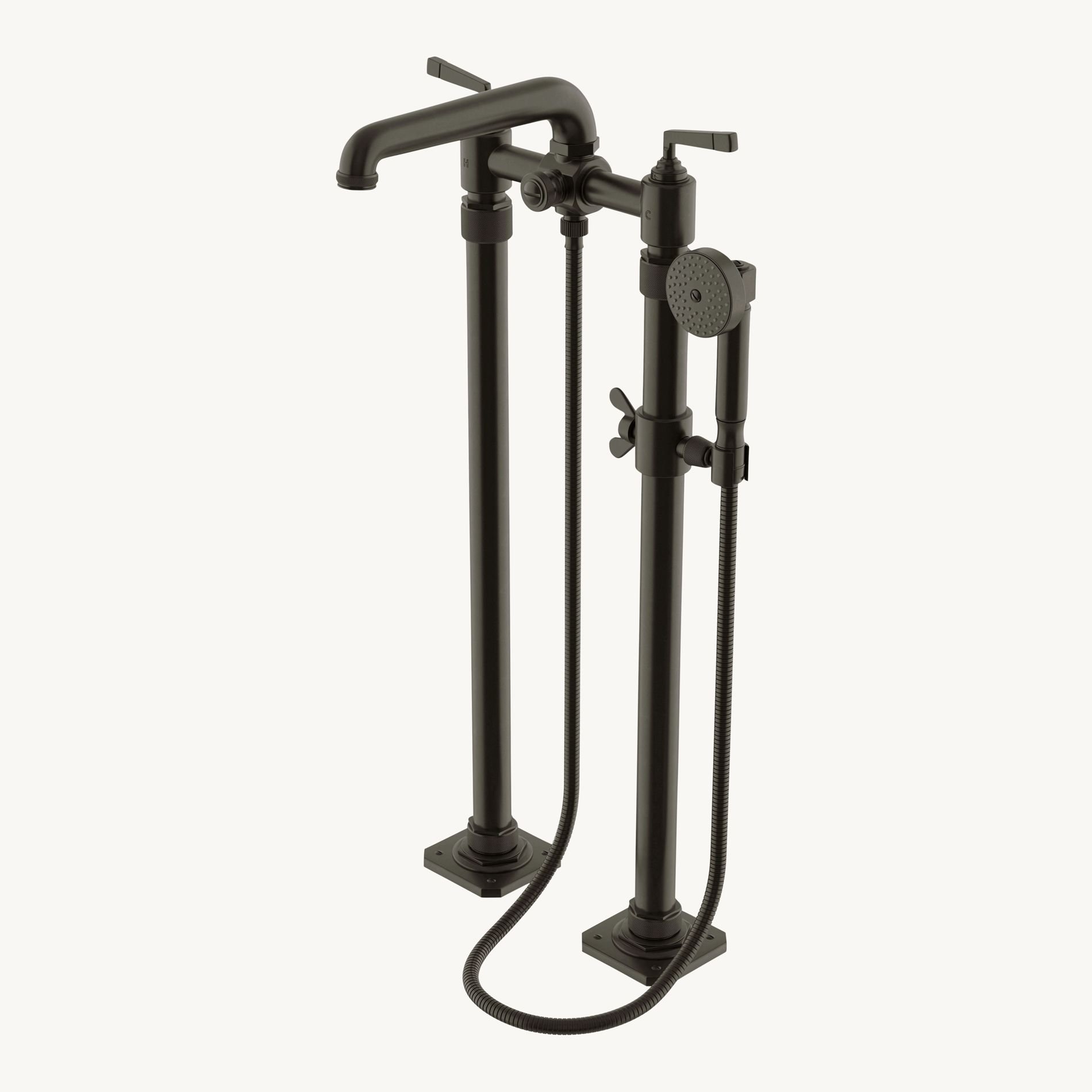 Vòi bồn tắm gắn sàn có sen cầm tay bằng đồng RWXT70
