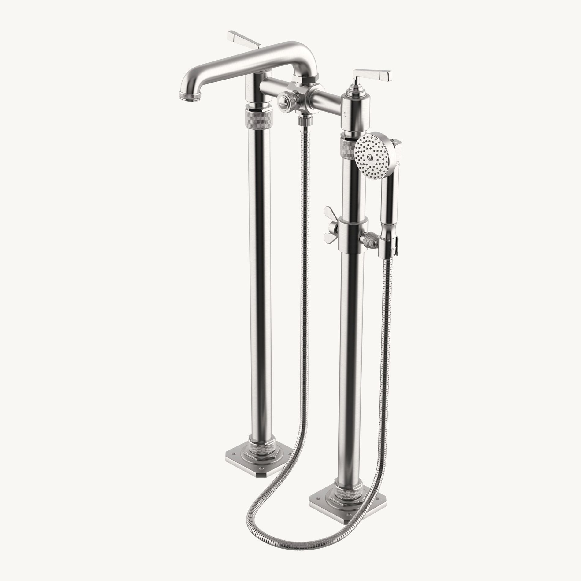 Vòi bồn tắm gắn sàn có sen cầm tay bằng đồng RWXT70