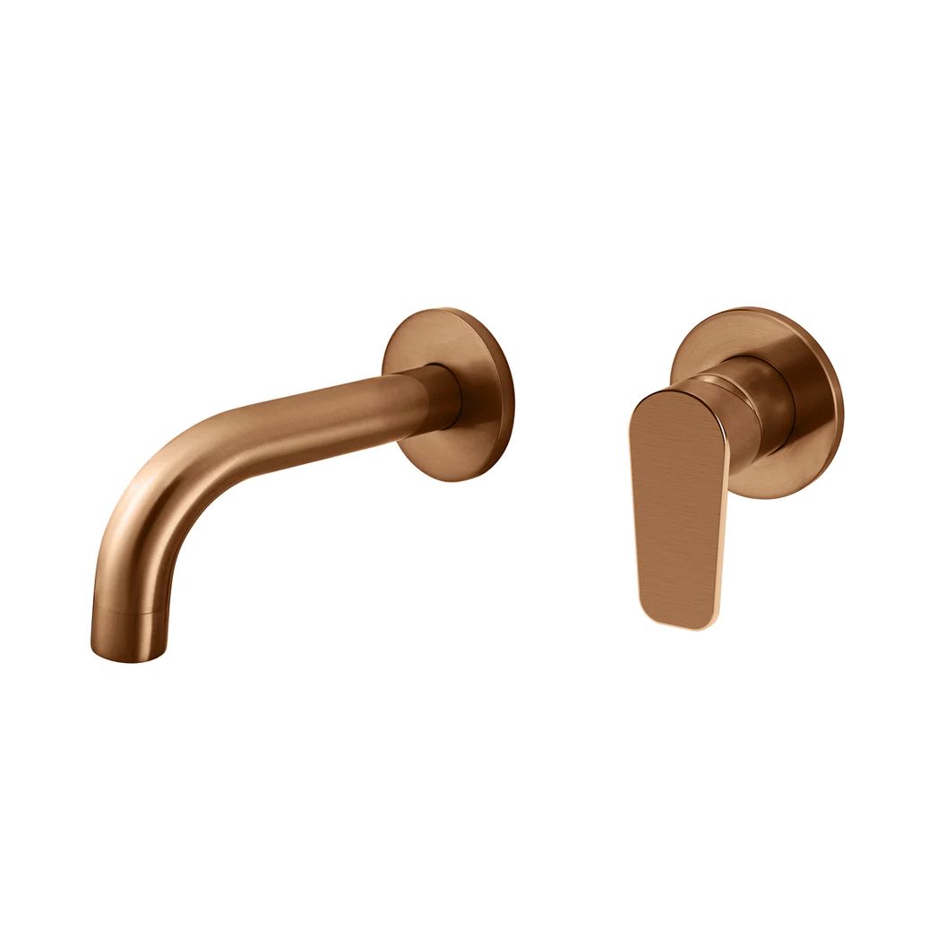 Vòi chậu lavabo dài 130mm gắn tường bằng đồng MBronze - S05130-W03PDFIN-BZ