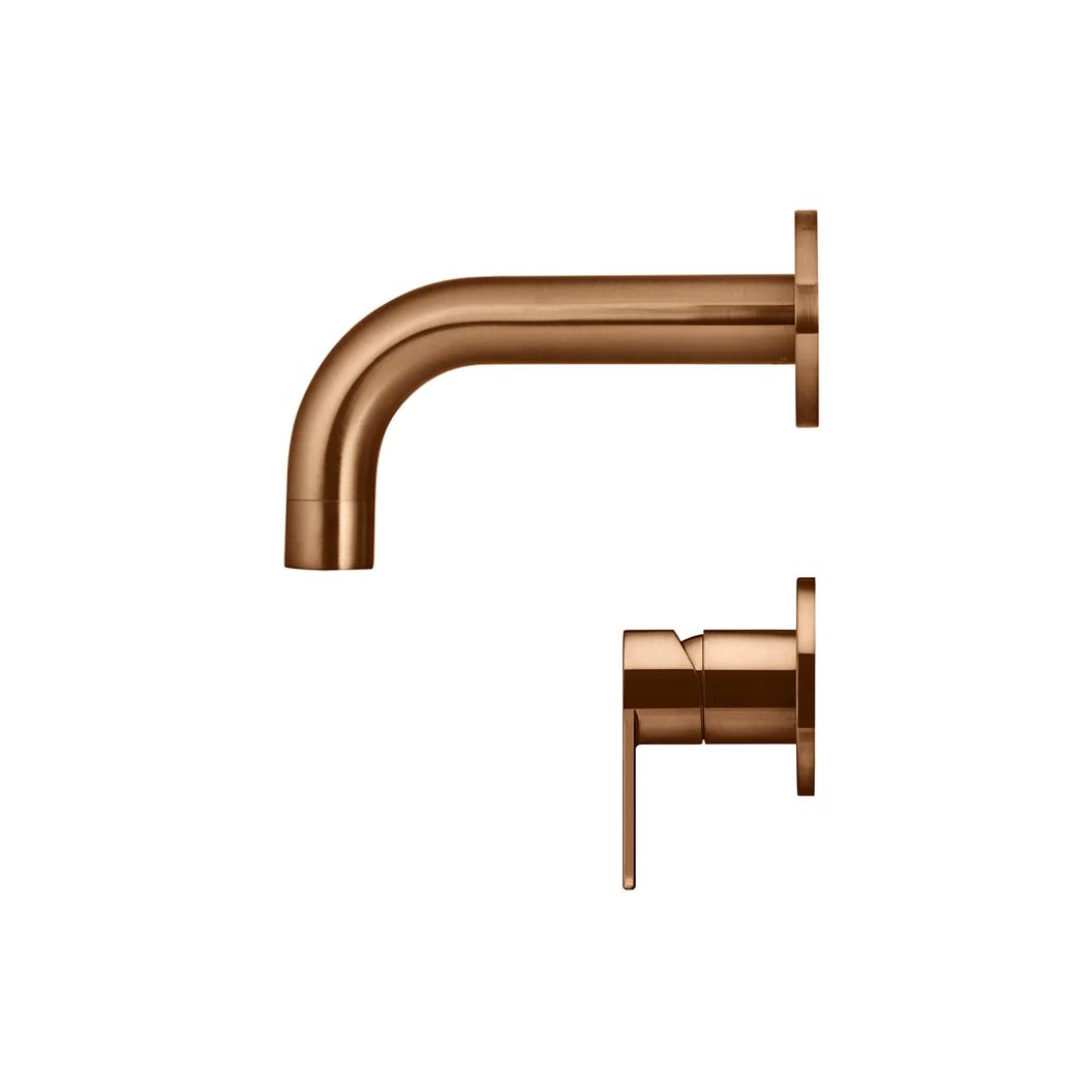 Vòi chậu lavabo dài 130mm gắn tường bằng đồng MBronze - S05130-W03PDFIN-BZ