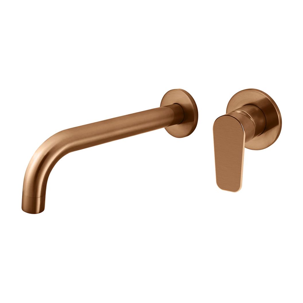 Vòi chậu lavabo dài 200mm gắn tường bằng đồng MBronze - S05200-W03PDFIN-BZ