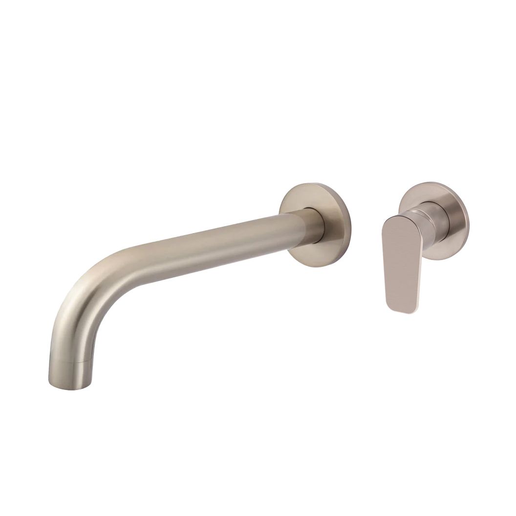 Vòi chậu lavabo dài 200mm gắn tường bằng đồng MChampagne - S05200-W03PDFIN-CH