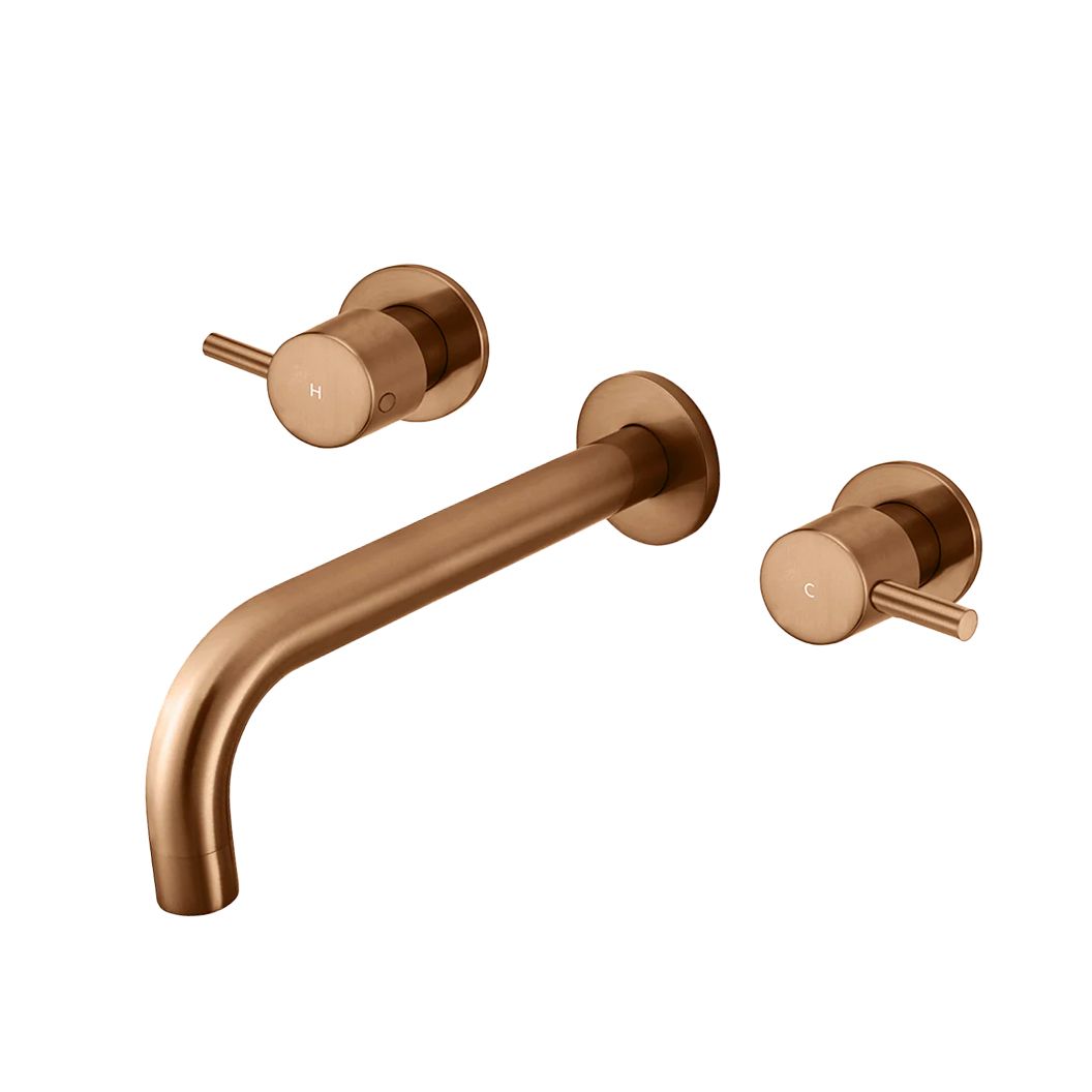 Vòi chậu lavabo dài 200mm gắn tường bằng đồng MBronze - S05200-W06-BZ