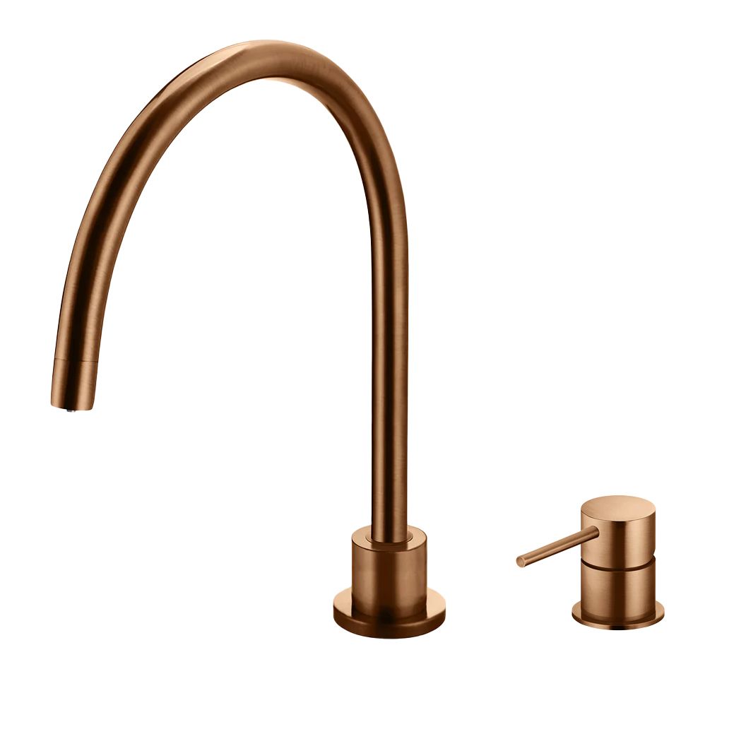 Vòi chậu lavabo cao 316mm xoay 360 độ 2 lỗ bằng đồng MBronze - S08W12BZ