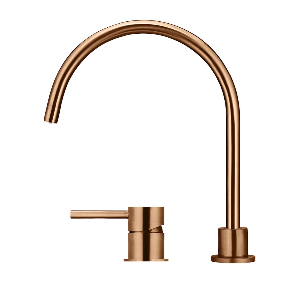 Vòi chậu lavabo cao 316mm xoay 360 độ 2 lỗ bằng đồng MBronze - S08W12BZ