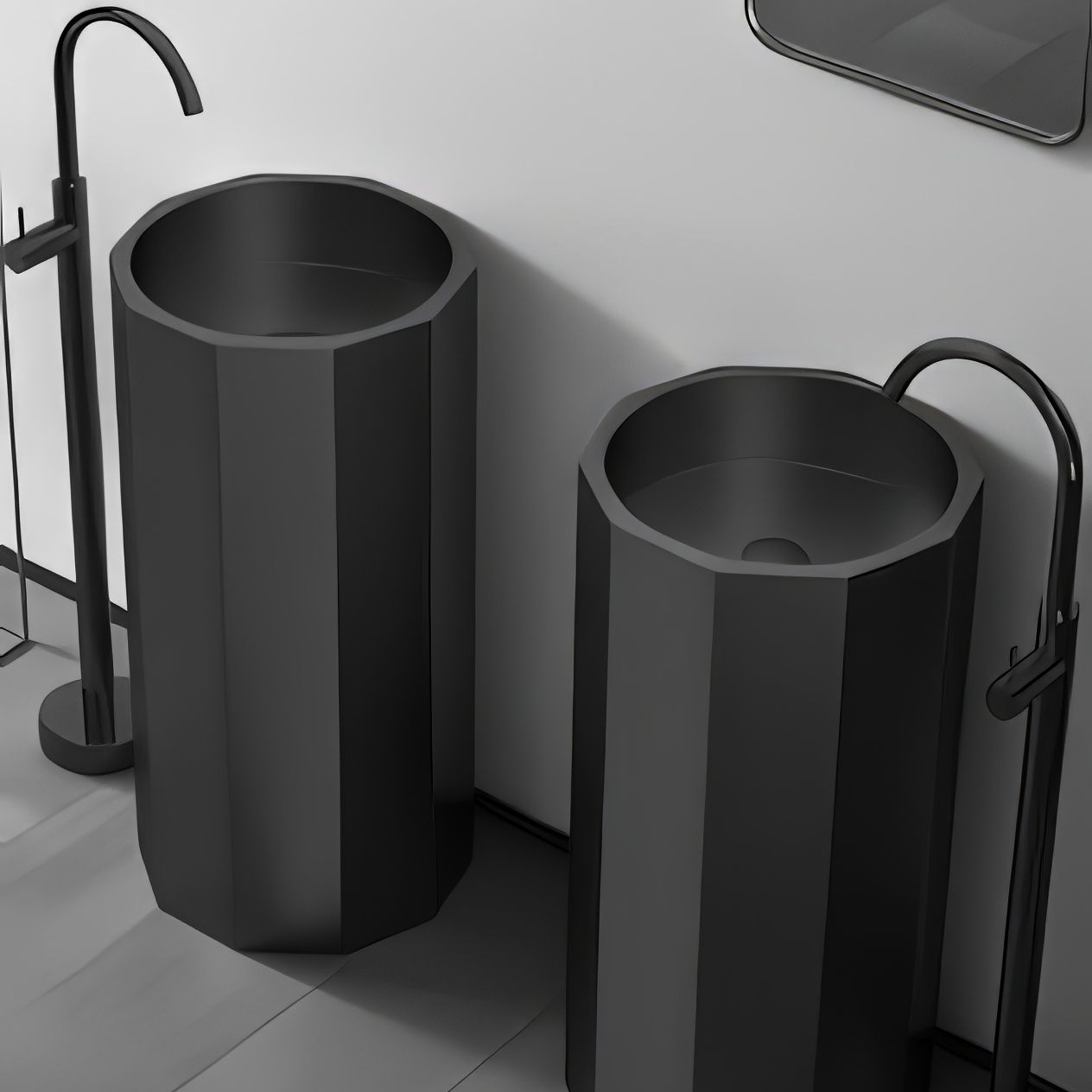 Chậu lavabo chân dài SS304 - S1709