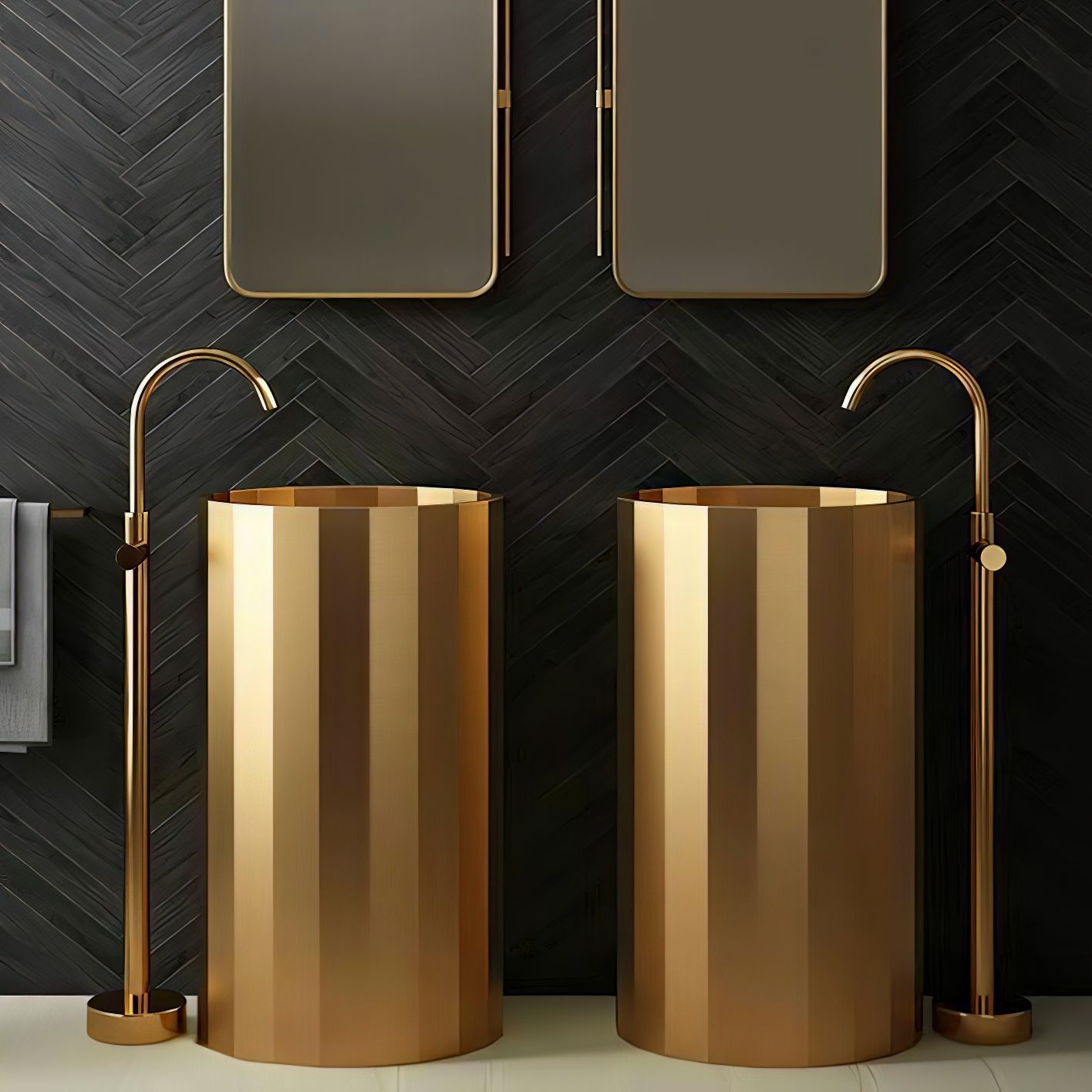 Chậu lavabo oval chân dài SS304 - S1716RG