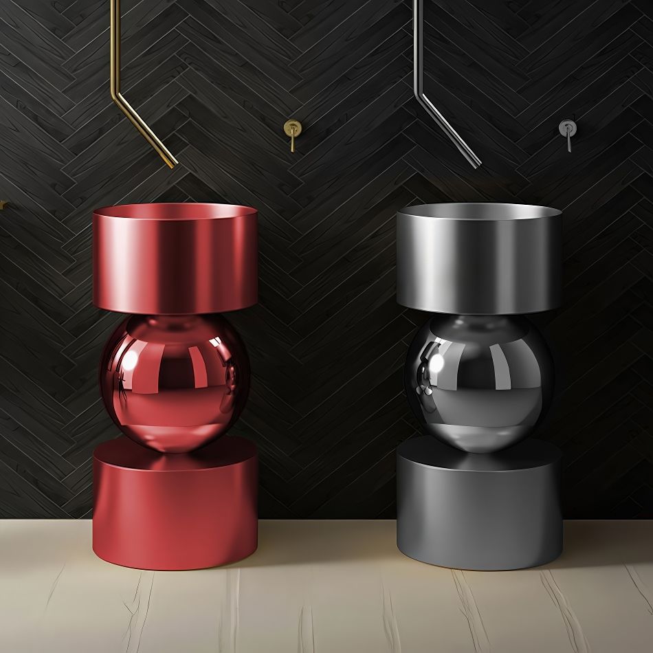 Chậu lavabo chân dài SS304 - S1720