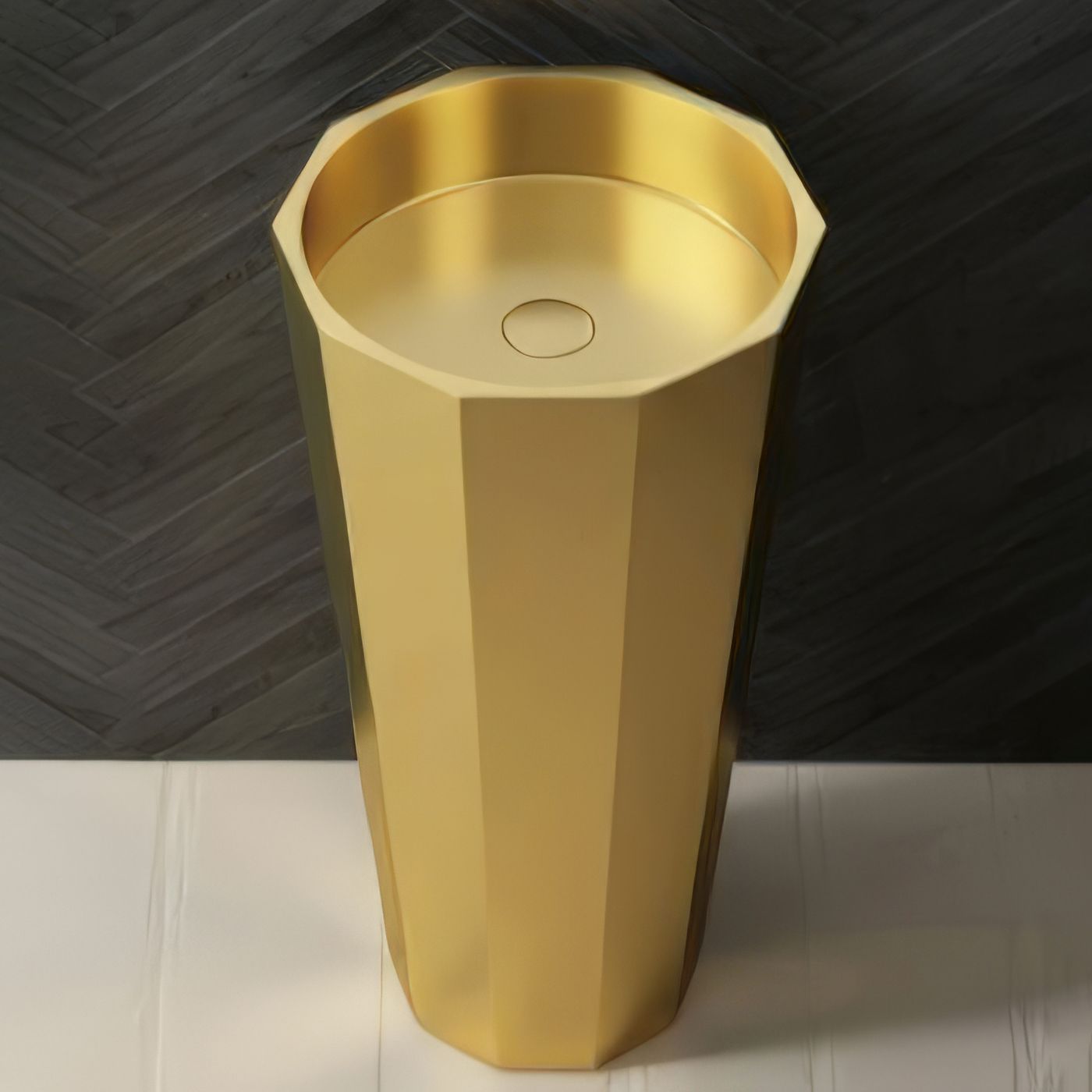 Chậu lavabo chân dài SS304 - S1730G