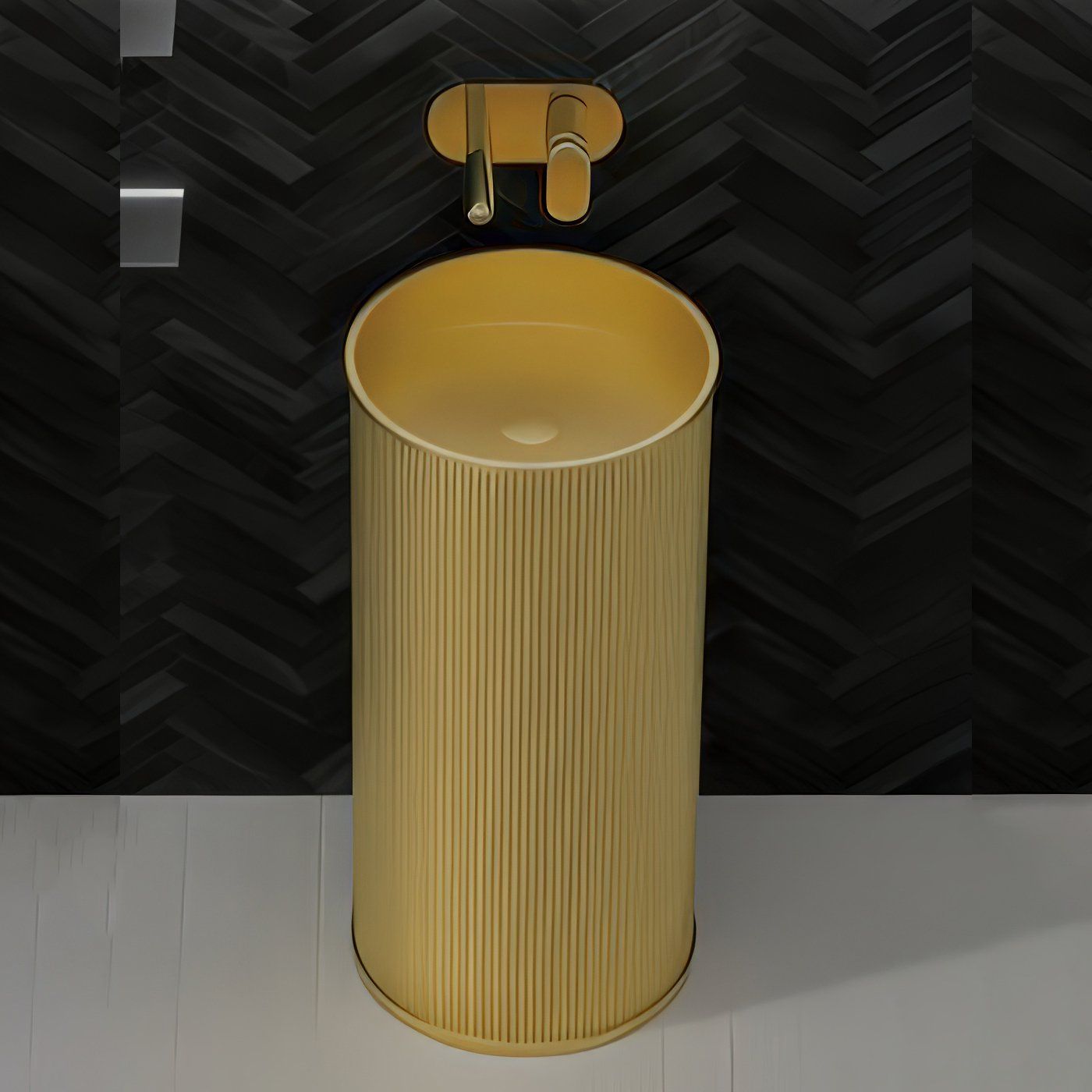 Chậu lavabo chân dài SS304 - S1745G