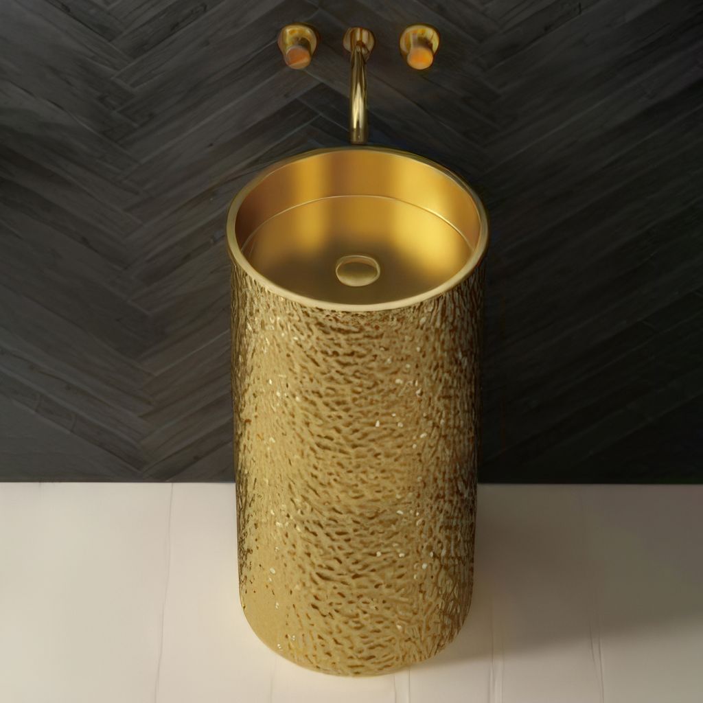 Chậu lavabo chân dài SS304 - S1834G