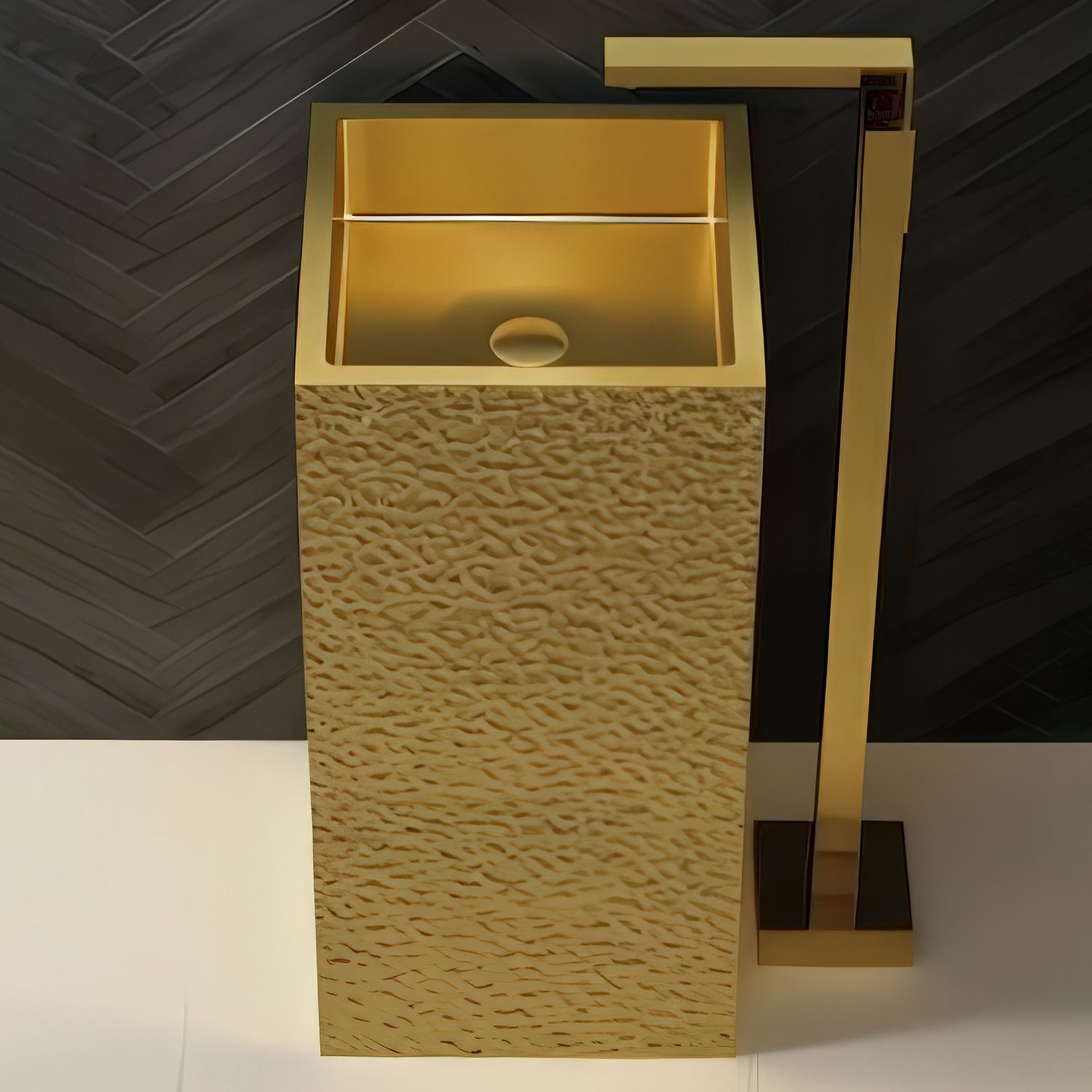 Chậu lavabo chân dài SS304 - S1835G