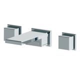  Vòi chậu rửa mặt gắn tường bằng đồng Square Metal - 1303 